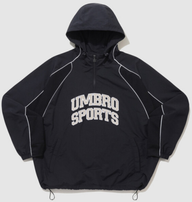엄브로 UMBRO 엔지니어드 레터링 후드 아노락 블랙(UQ121CWT24) UQ121CWT24_BLK0 126917