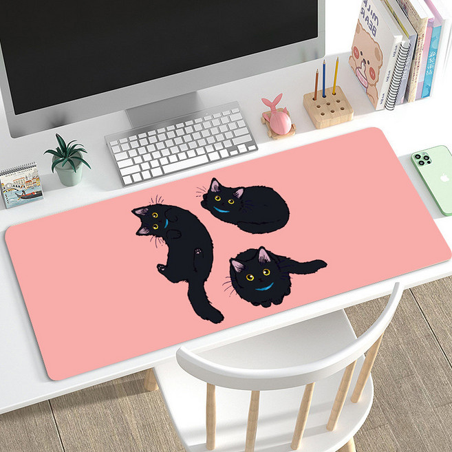 에브리샤인 고양이 초대형 게이밍 마우스 장패드 800X300, 1개, 10번
