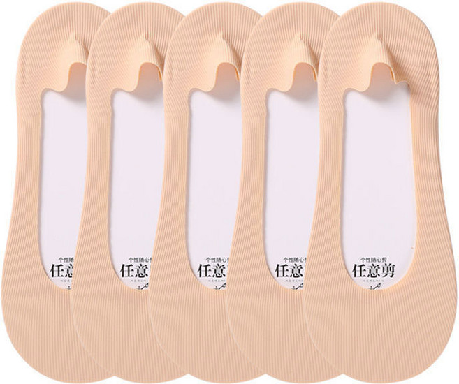 여성용 보이지 않는 양말 통기성 아이스 실크 발목 양말 미끄럼 방지 실리콘 도트 심리스 커팅 보트 양말