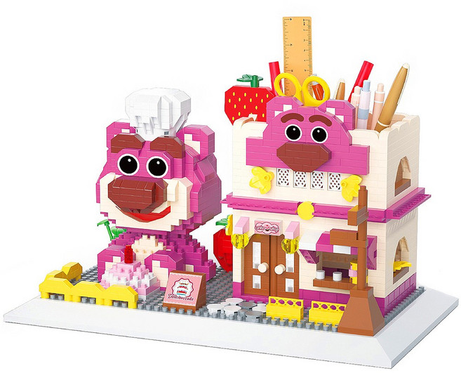 [알꿀밤-나노블럭-D애니] YK연필꽂이 케이크 랏소, 1개