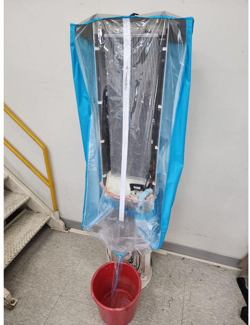 윈드앤케어 스탠드에어컨세척가대(원단 커버형) 하늘, 1개