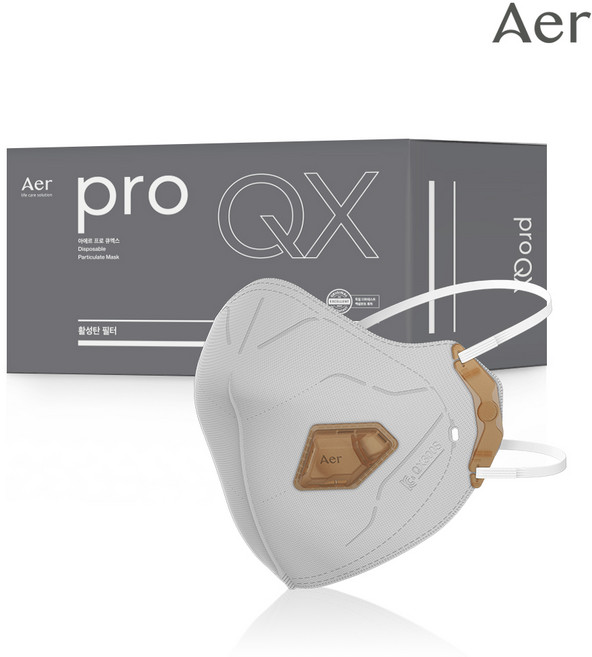 아에르 Pro QX300S (프로 큐엑스) 특급 방진마스크 냄새제거용 활성탄 첨가/산업용 공사현장 분진마스크 석면 해체 작업용 100% 국산, 화이트, 10개입