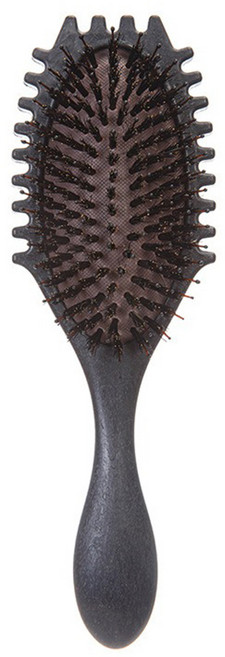 1/2구성 돈모 컬링 헤어 브러쉬 볼륨 컬링 패들 엉킴 방지 두피 마사지 빗 곱슬머리, 2개, 블랙