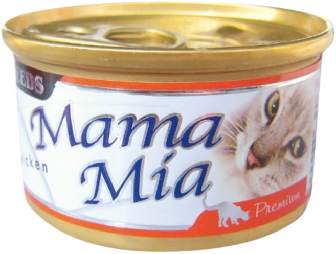 聖萊西 Mama Mia 貓餐罐 雞肉底 貓罐 85g, 1個, 鮮嫩純雞肉, 雞