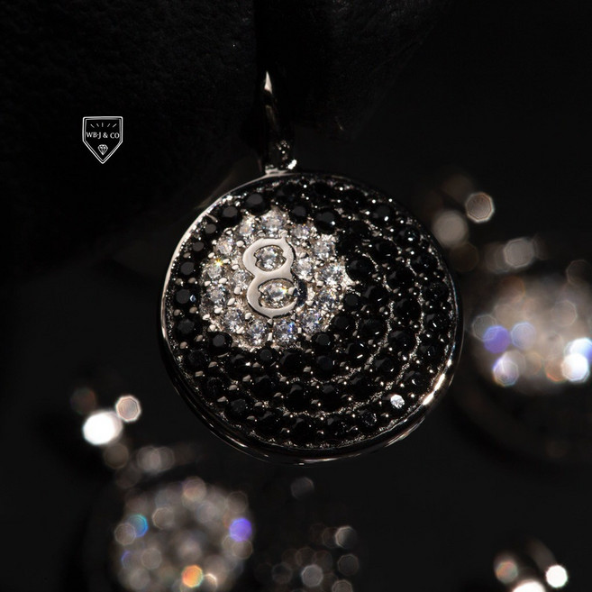 WBJ 925純銀滿鑽迴紋針項鍊 多款鑲鑽吊墜