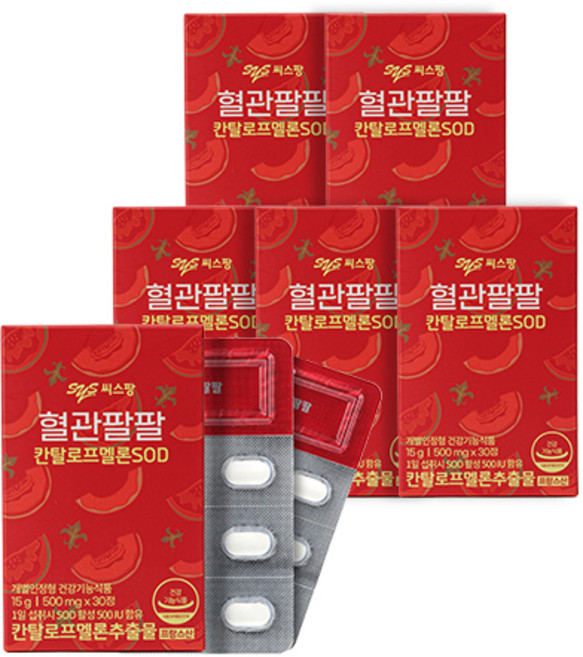 씨스팡 혈관팔팔 칸탈로프 멜론 SOD, 30정, 6개