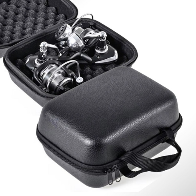 블랙 하드 릴케이스 / 스피닝릴 베이트릴 전동릴 수납 가방, 1개