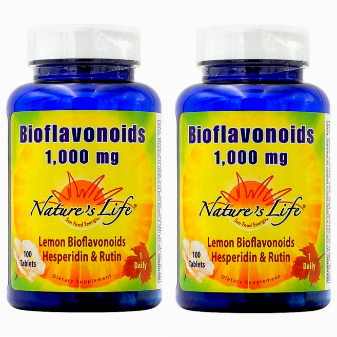 네이쳐스라이프 바이오플라보노이드 1000mg 헤스페리딘 타블렛100정 2병 세트, 100정 - 쿠팡