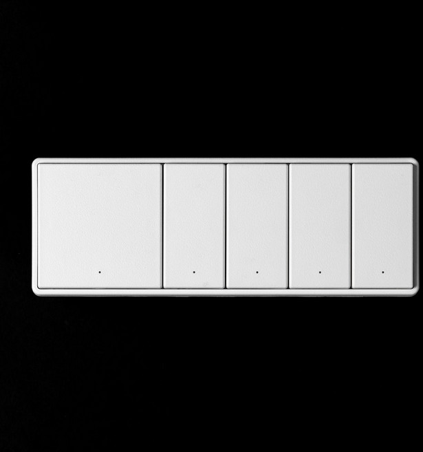 파츠 스위치 전등 배선기구 3구 5회로 유럽형 코튼 화이트, 1개