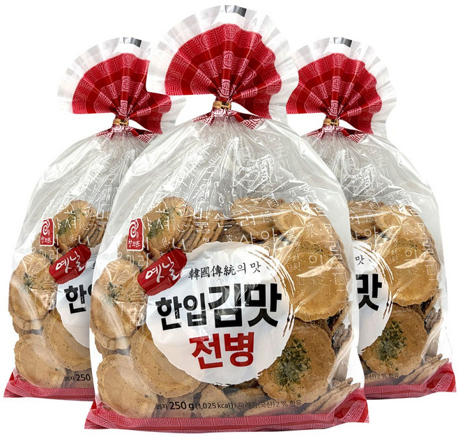 랑이랑 랑이랑 한입김맛 전병 김맛전병 전병, 3개, 250g