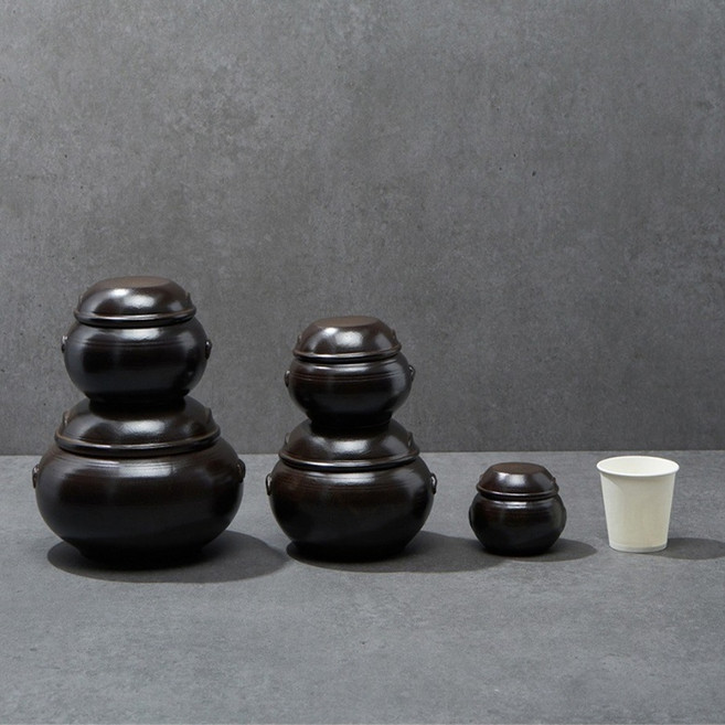 가오스 국내생산 전통 풍수 소금 단지 옹기 장독대 미니항아리, 1개