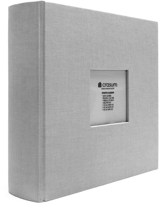 크래썸 접착식 대용량 포토앨범, 마블 그레이, 40매