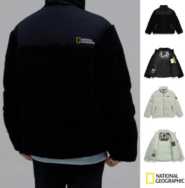 [정가 219000원] 내셔널지오그래픽 공용 후리스 덕다운 점퍼