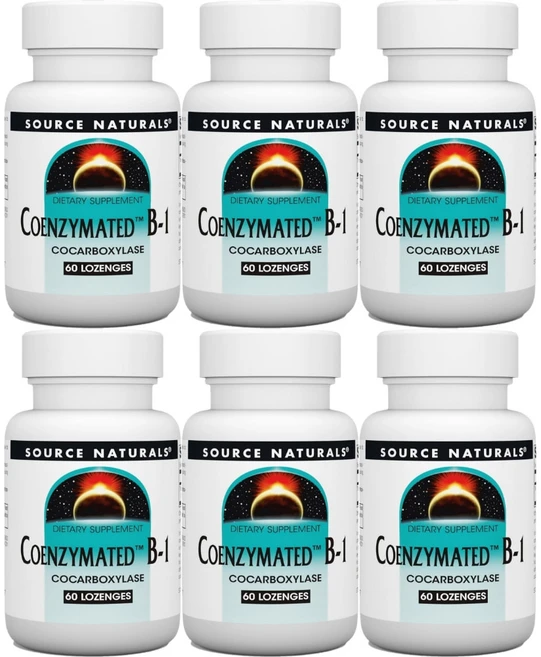 소스네츄럴스 Coenzymated B-1 사탕 정제 60정, 6개 - 쿠팡