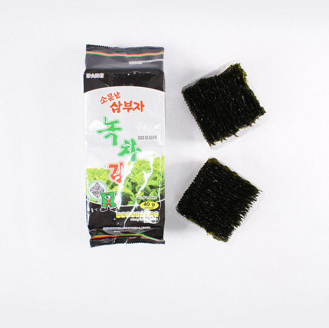 소문난삼부자 녹차 식탁김 40g x 20봉 1박스 국산원초사용, 800g, 1개