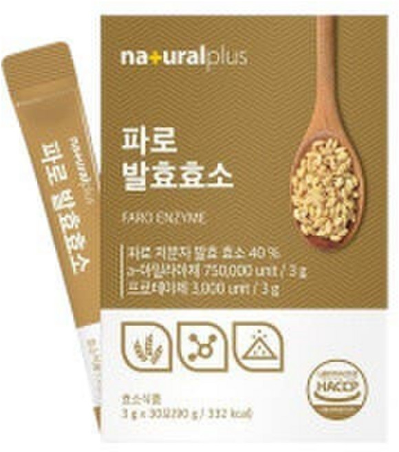 파로 효소 이탈리아 엠머밀 저당 곡물 바나바잎 돼지감자 추출물 30포 내츄럴플러스, 1, 3g