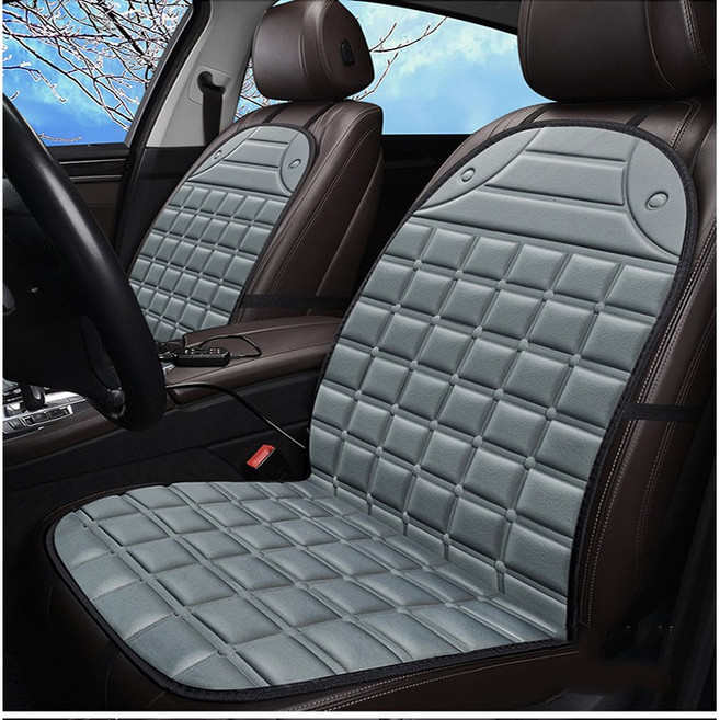 차량용 온열 열선시트커버12v 불가마 열선시트 전기장판, 운전석, 블랙 정사각형시트, 1개