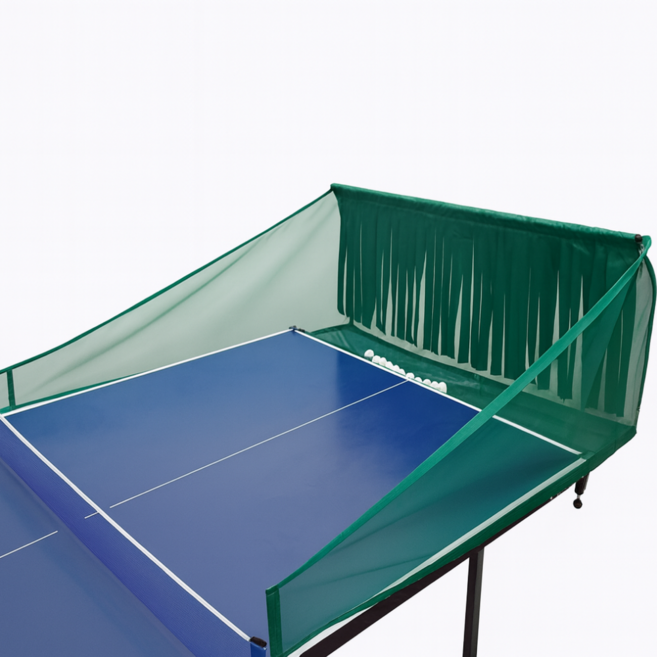 탁구공 수거네트 공받이 그물 (커튼포함), 1개, 다크그린