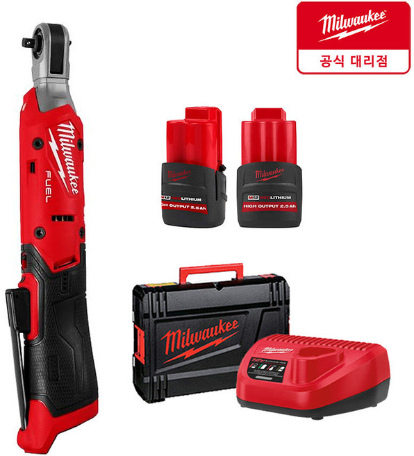 밀워키 M12 FIR14G2-252B 충전 라쳇 II 6mm 1/4, 1개
