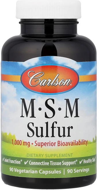 칼슨 MSM 황 1000mg 90 베지캡슐, CAR08721, 1개, 90정 - 쿠팡