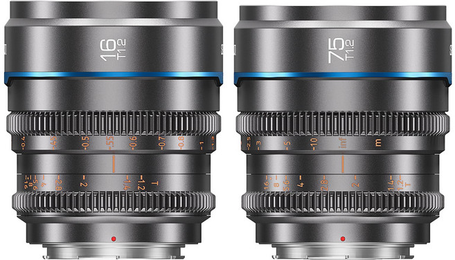 SIRUI Night Walker T1.2 S35 16mm 75mm (MS-2SMG MFT 시네 렌즈 세트 대구경 수동 포커스 렌즈 마운트