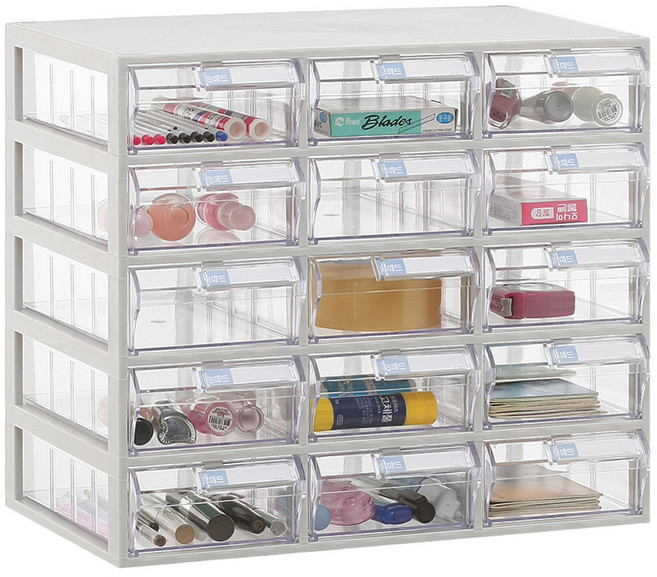 모아이샵 다용도 투명 수납함 중형, 1개, 단일