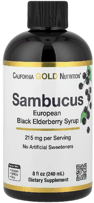 CGN 삼부커스 엘더베리 추출물 시럽 Sambucus 215mg 240ml - 쿠팡