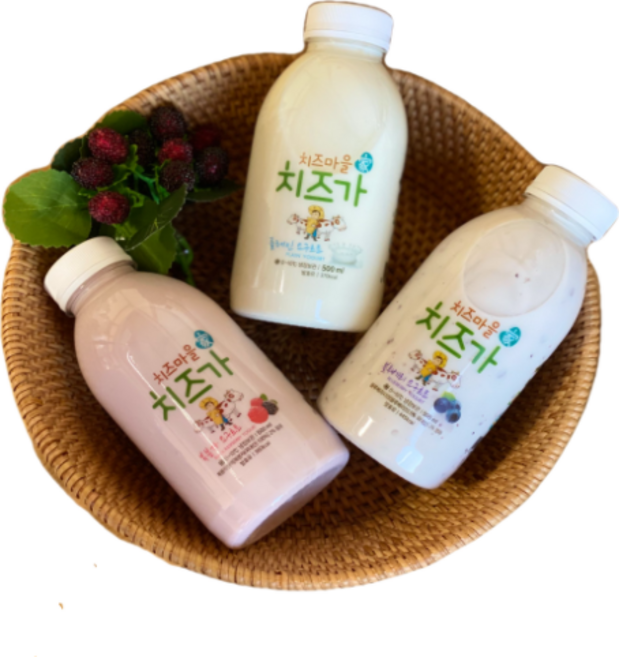 치즈가 요구르트 450ml(플레인 / 복분자/블루베리), 450ml, 플레인, 1개