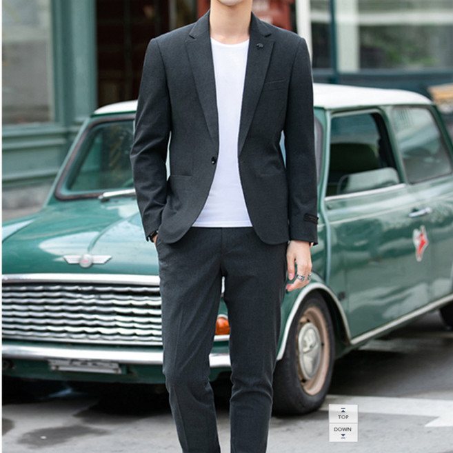 휠렉스 남성 캐주얼 사계절 원버튼 정장 수트세트 Y33