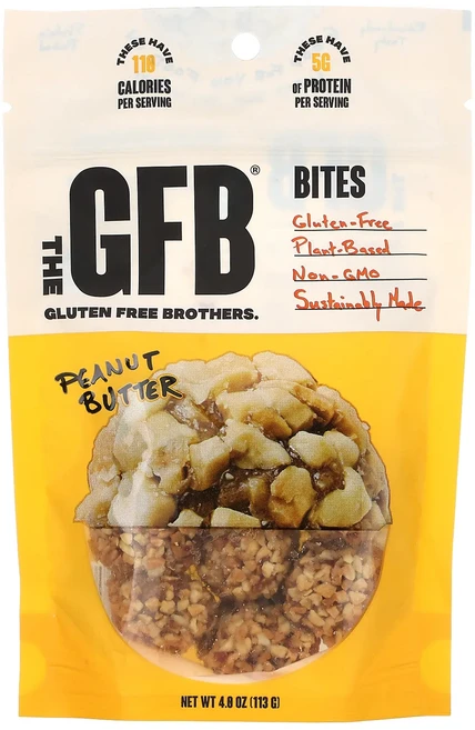 지금 곧 품절됩니다 The GFB Gluten Free Bites Peanut Butter 4 oz (113 g) 서둘러주시면 감사하겠습니다, TheGFBGlutenFreeBitesPeanutBut - 쿠팡