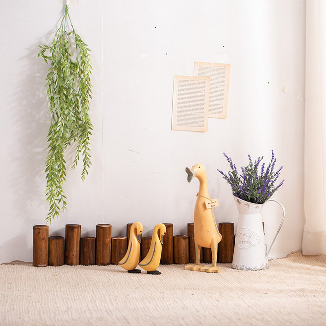 [데코봉봉] 낮은 통나무 울타리-정원 가드닝 꾸미기 소품 화단 조경 펜스, 소