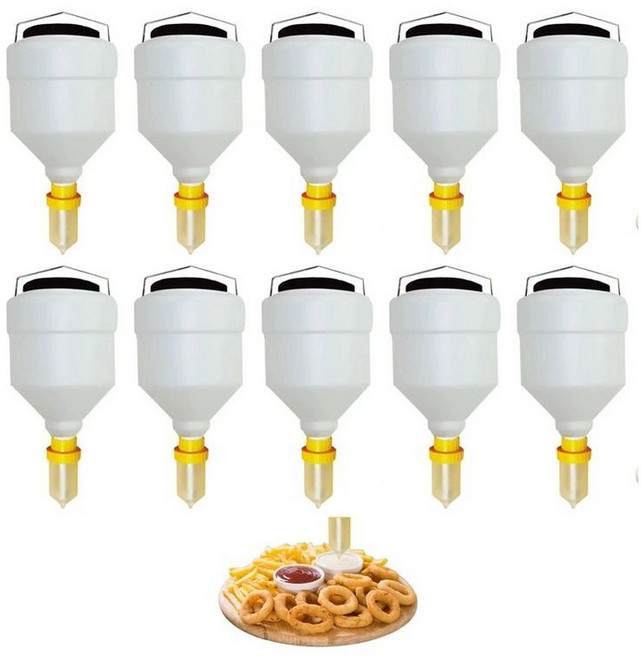 업소용 소스통 드레싱 소스병 거꾸로 소분기 디스펜서, 5.5L 원통 10개 도매, 1개