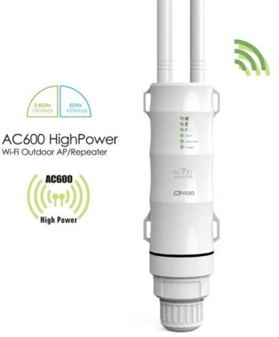 Wavlink 야외용 무선 와이파이 리피터 고성능 AC1200 600300 AP 및 WiFi 라우터 듀얼 Dand 2.4G 5Ghz 장거리 익스텐더 POE, 1개