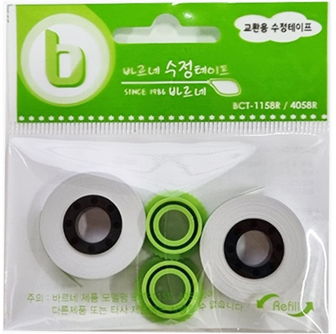 바르네 수정테이프 BCT-1158, 리필 2개입, 5개