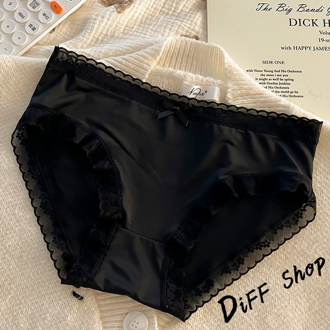韓版奶油色超薄冰絲無痕內褲, 【U33】黑色