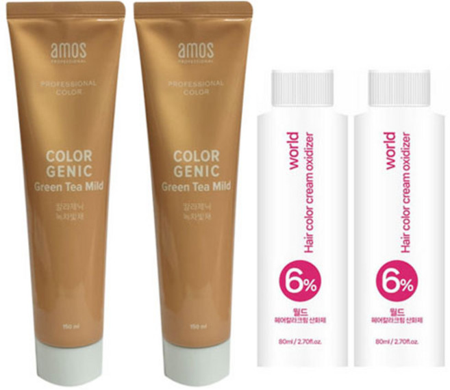 아모스염색약 녹차빛채 150g +산화제 1+1, 5.0, 2개