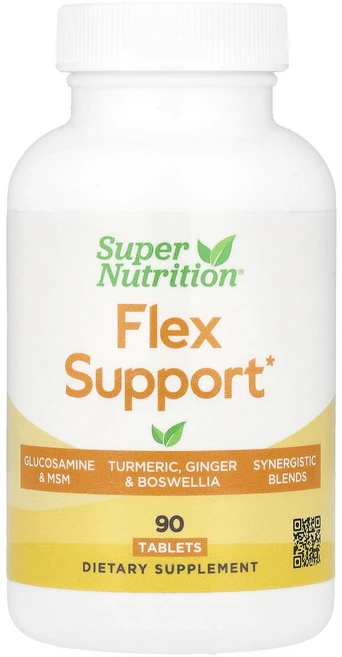 Super Nutrition 관절 유연성 보충제 글루코사민 HCI 메틸설포닐메테인 히알루론산 강황 보스웰리아 함유 90정 Nutrition (슈퍼 뉴트리션), 1개 - 쿠팡
