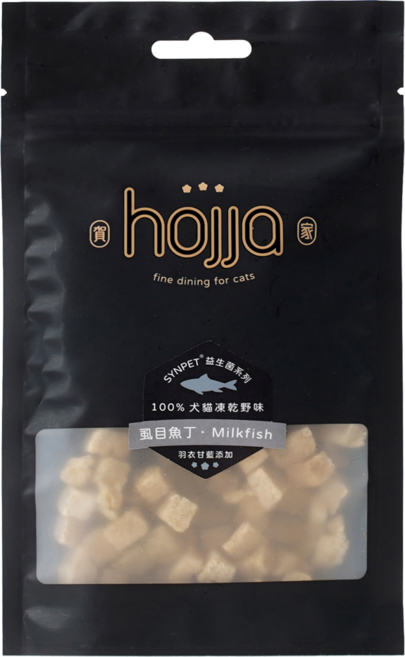 hojja 賀家 犬貓凍乾零食 虱目魚丁 益生菌配方 30g, 1包