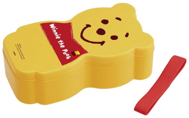 캐릭터 도시락통 유아 어린이 소풍 런치박스 푸 입체 슬림 1단 밴드 도시락