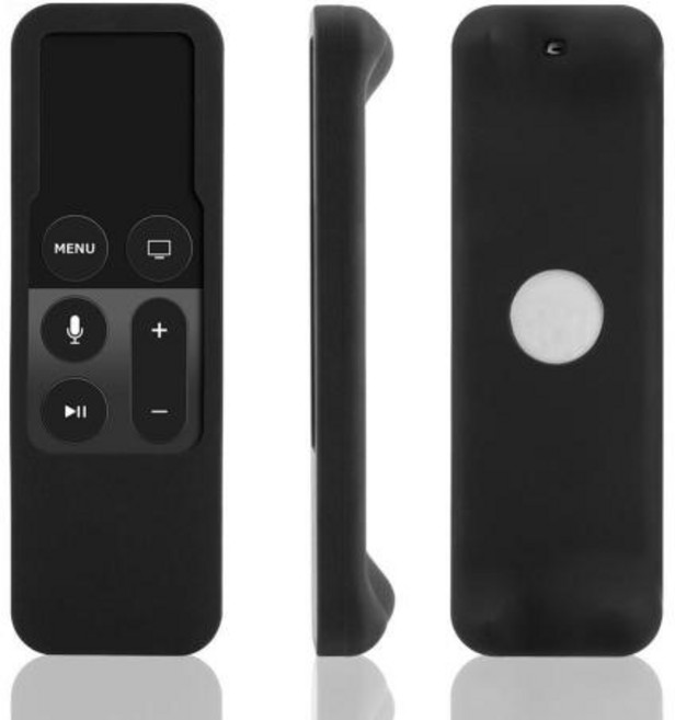 Apple TV 4K 4세대 리모컨용 보호 케이스 실리콘 긁힘 방지 리모컨 케이스 슬리브, 02 Black, 02 Black