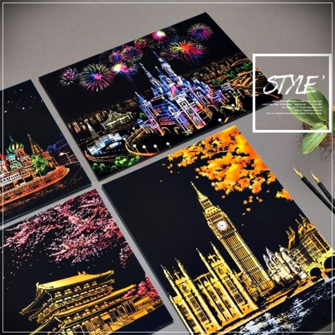 컬러링북 스크래치북 도안 어른색칠공부 맵 페이퍼 선물 집순이 취미, 1개, 컬러링북 벗꽃