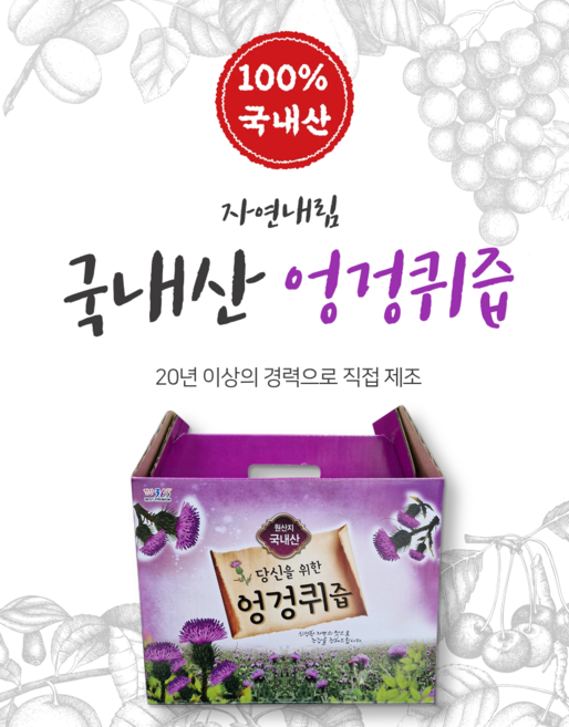 국내산 100% 엉겅퀴즙(대계근), 60개, 100ml