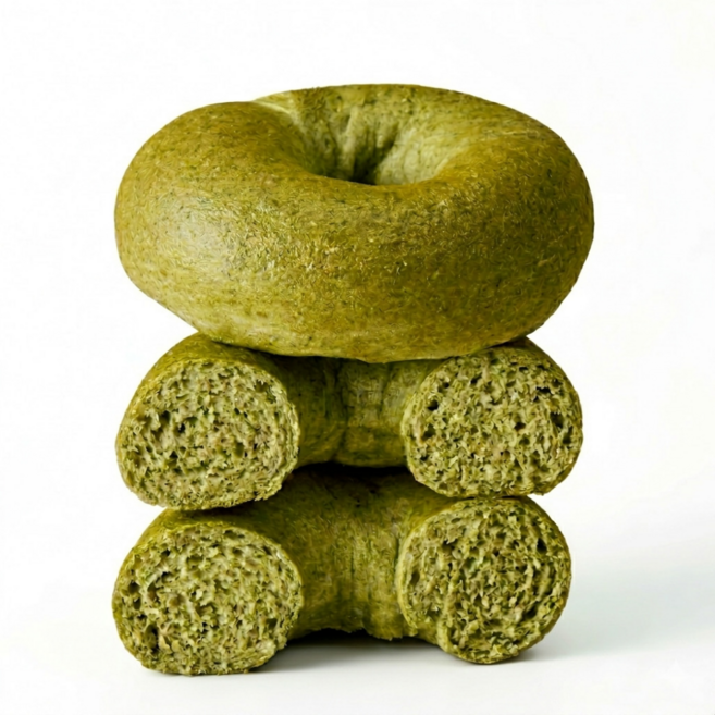 저당 고단백 국산 현미 오드 베이글 바질 (냉동), 24개, 100g