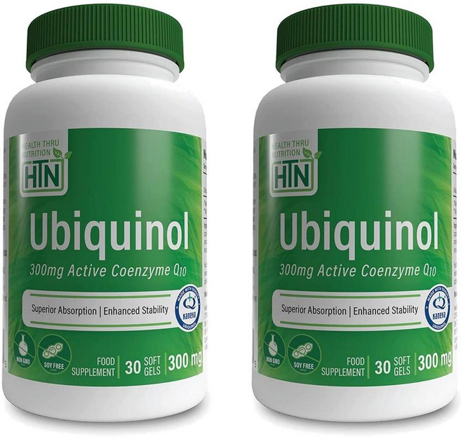 HEALTH THRU 활성 코큐텐 유비퀴놀 300mg 30캡슐 x2병, 30정
