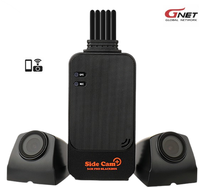 지넷 2채널 사이드 블랙박스 문콕 측면 사각지대 택시 실내 내부, 사이드카메라 블랙, 32GB