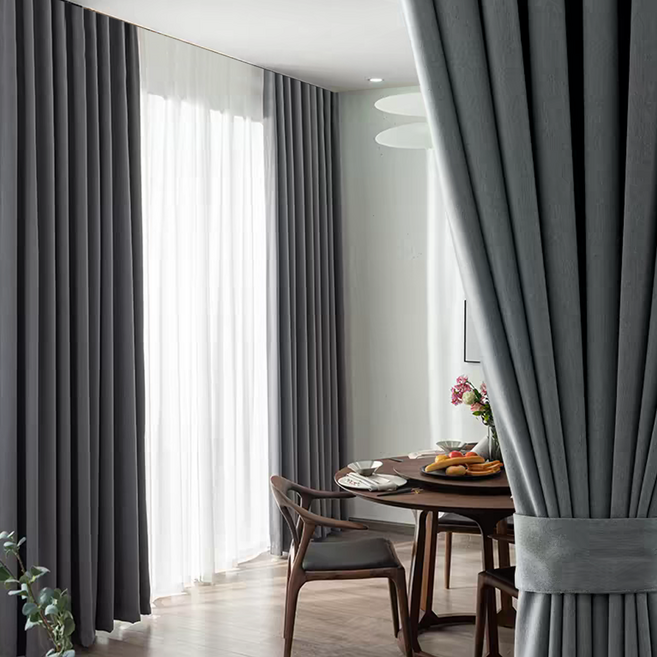 1+1 아일렛형 암막커튼 도톰 비침없는 창문형 거실커텐 사계절 창문용