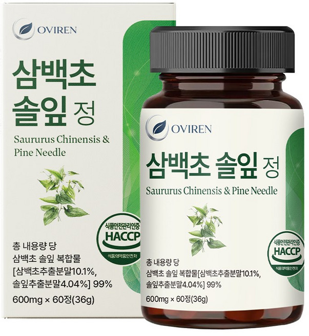 오비렌 삼백초 솔잎 추출물 99%, 1개, 60정