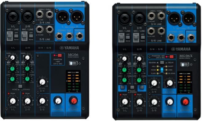 야마하 YAMAHA MG06X/mg06 오디오믹서 6채널 아날로그믹서 인터페이스 (당일배송), MG06X