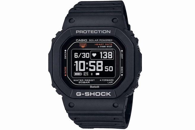 [Casio] 카시오 G-SHOCK DW-H5600-1JR 심박수 시계 태양광 블루투스 검정