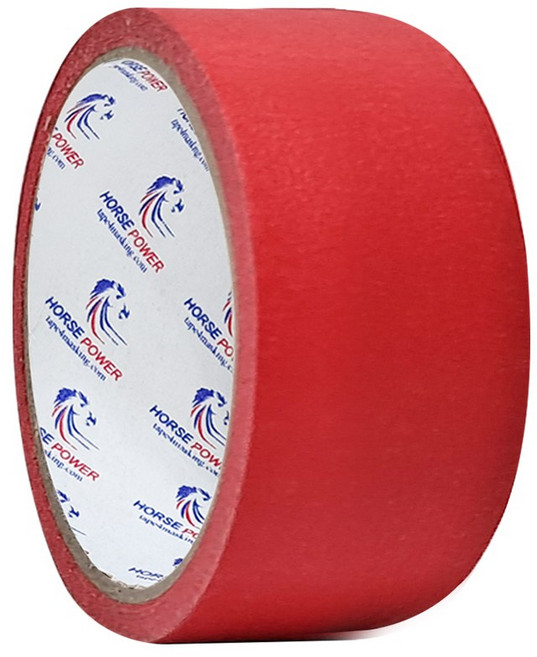 홀스파워 칼라 종이 마스킹테이프, 빨강(50mm x 13M), 1개